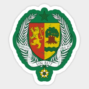 Senegal // Vintage-Style Crest Design Sticker